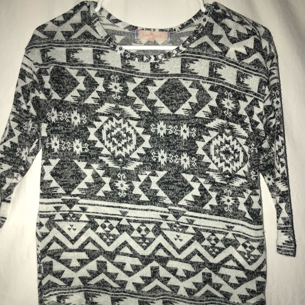 Aztec design sweater top